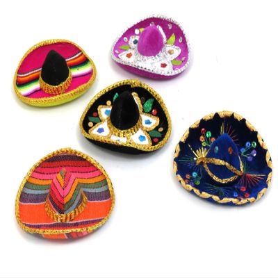 5" Mexican Decorative Mini Charro Felt Hat 5 Pack Set Fiesta Assortment
