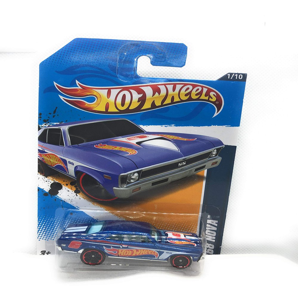 2012 Hot Wheels HW Racing 68 Chevy Nova Blue #171/244