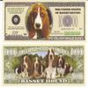Basset Hound Dog $Million Dollar$ Novelty Bill Collectible view 1