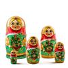 BestPysanky 5 Girls with Basket Flowers Nesting Dolls 6.5 Inches view 2