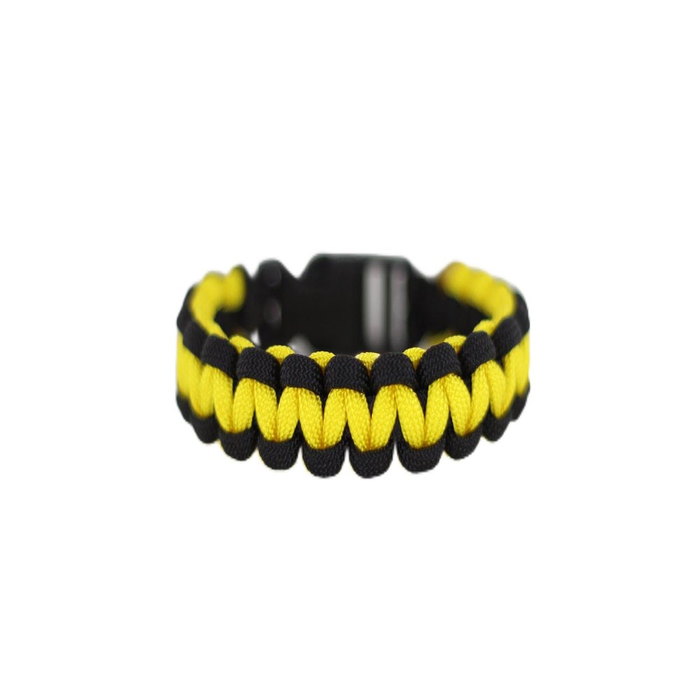 Black and Yellow Paracord Bracelet 8 Inches