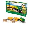 BRIO World Farm Train Set - 5-Piece FSC-Certified Accessories - Works with All Wooden Railway Sets - Includes Engine, Horse, Cow & Livestock Cars - Fun Play for Kids Ages 3 & Up view 1