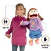 25" Amy, Peach Girl, Full Body, Ventriloquist Style Puppet view 2