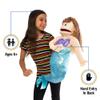 25" Mermaid, Peach Girl, Full Body, Ventriloquist Style Puppet view 2