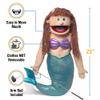 25" Mermaid, Peach Girl, Full Body, Ventriloquist Style Puppet view 3