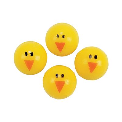 Fun Express - Chick Bouncing Ball (48pc) for Easter - Toys - Balls - Bouncing Balls - Easter - 48 Pieces