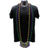 72" 22mm Round Metallic Purple, Gold and Green Mardi Gras Beads Dozen (12 Necklaces) view 2