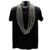 48" 18mm Round Metallic Silver Mardi Gras Beads Dozen (12 Necklaces) view 2