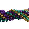 48" 20mm Round Metallic Purple, Gold and Green Mardi Gras Beads Dozen (12 Necklaces) view 3