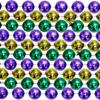 48" 22mm Round Metallic Purple, Gold and Green Mardi Gras Beads Dozen (12 Necklaces) view 1