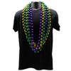 48" 22mm Round Metallic Purple, Gold and Green Mardi Gras Beads Dozen (12 Necklaces) view 2