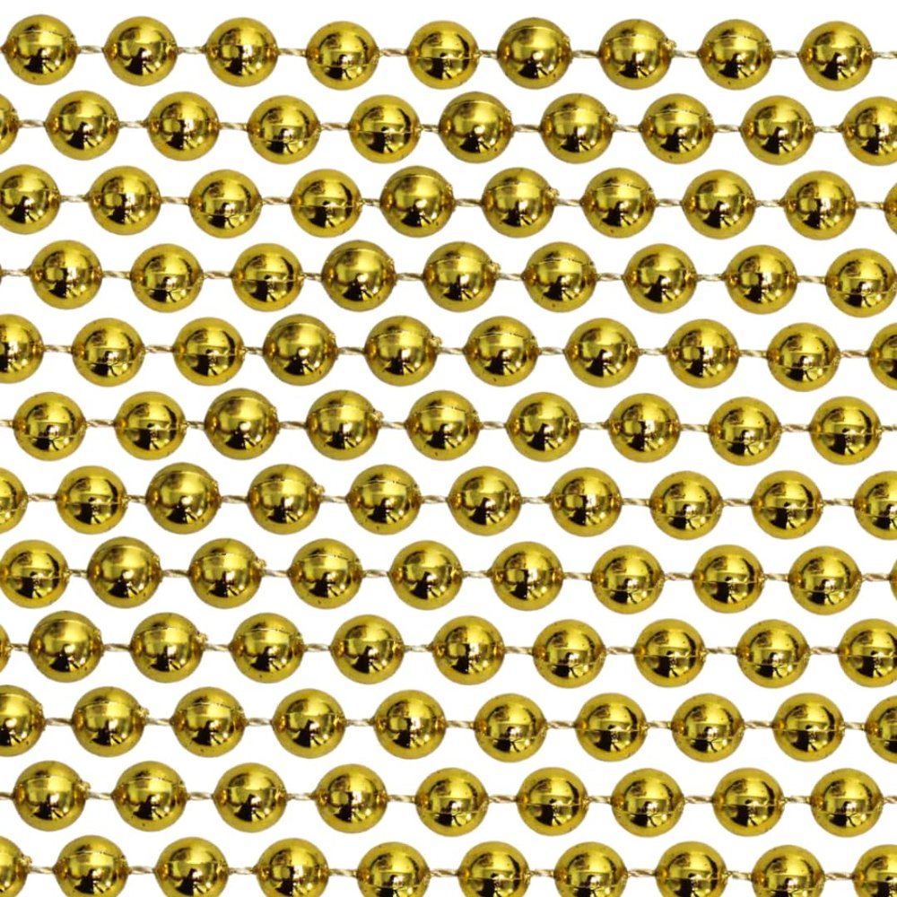 60" 18mm Round Metallic Gold Mardi Gras Beads Dozen (12 Necklaces)