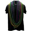 60" 18mm Round Metallic Purple, Gold and Green Mardi Gras Beads Dozen (12 Necklaces) view 2