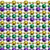 60" 20mm-10mm-10mm Globe Metallic Purple, Gold and Green Mardi Gras Beads Dozen (12 Necklaces) view 1