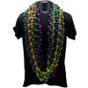 60" 20mm-10mm-10mm Globe Metallic Purple, Gold and Green Mardi Gras Beads Dozen (12 Necklaces) view 2