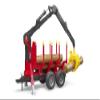 Bruder Forestry Trailer with Crane Grapple and 4 Logs view 1