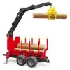 Bruder Forestry Trailer with Crane Grapple and 4 Logs view 3