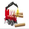 Bruder Forestry Trailer with Crane Grapple and 4 Logs view 4