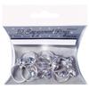 Stunning Silver Engagement Rings - 0.75" (12 Pc) - Perfect for Bridal Showers, Bachelorette Parties & Special Occasions view 1