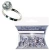 Stunning Silver Engagement Rings - 0.75" (12 Pc) - Perfect for Bridal Showers, Bachelorette Parties & Special Occasions view 2