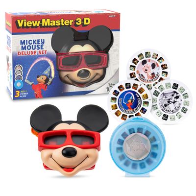 View-Master Mickey Mouse Deluxe Set, Disney 100 Edition - STEM, Retro, Fun Learning Toy for Kids and Adults, Toddlers, Ages 3+