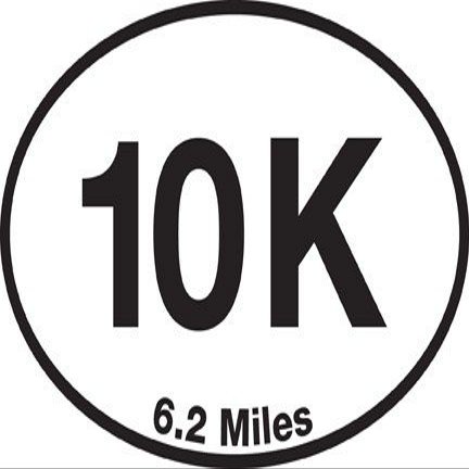 10K (6.2 Miles) Sticker (set of 4)