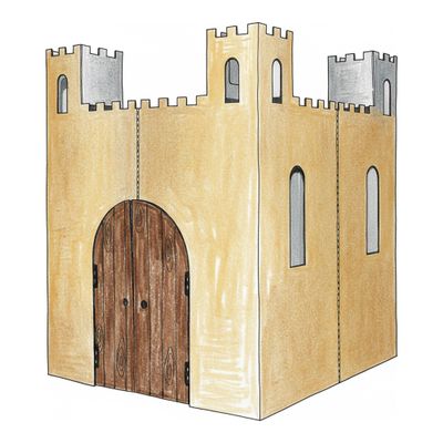 Easy Playhouse Blank Castle - Kids Art and Craft for Indoor & Outdoor Fun Color, Draw on this Blank CanvasDecorate and Personalize a Cardboard Fort, 32 by 32 by 43. 5 inches Made in USA Age 3 and up
