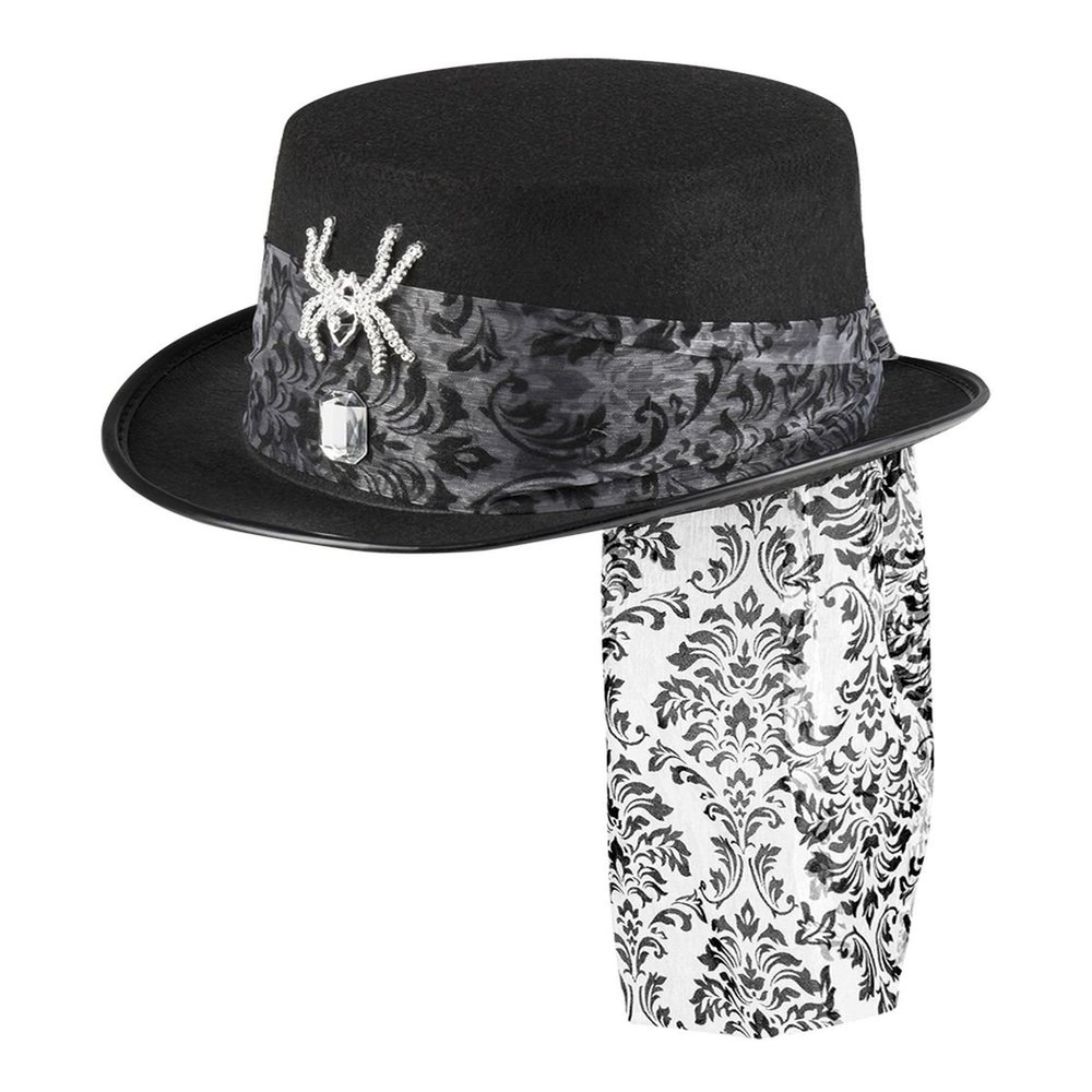 Boland 96992 Glitter Spider Hat, Black, standard size
