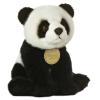 Aurora Realistic Miyoni Panda Stuffed Animal - Lifelike Details Make a Cherished Companion - Perfect for Decorating Bedrooms or Classrooms - Black 6 Inches view 1