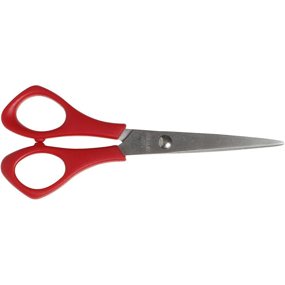 School Scissors, L: 14 cm, Left-handed, 1 pc