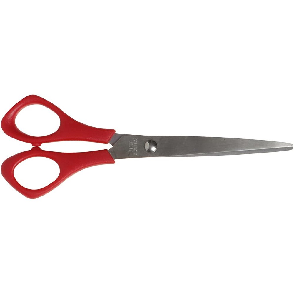School scissors, L: 16 cm, Left-handed, 1 pc