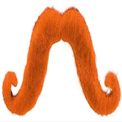 Amscan 39012205 Fun Felt Mustache Party Costume, Orange
