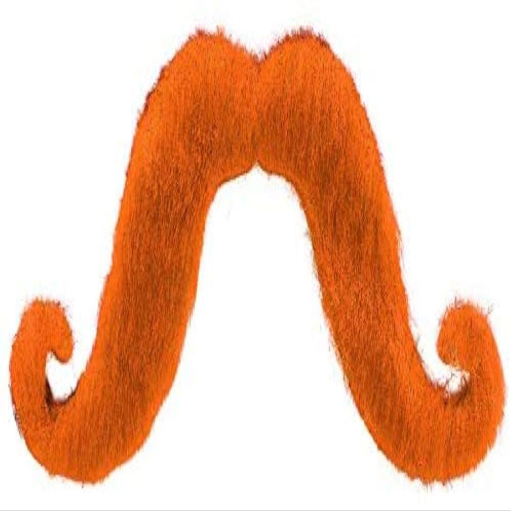 Amscan 39012205 Fun Felt Mustache Party Costume, Orange