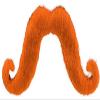 Amscan 39012205 Fun Felt Mustache Party Costume, Orange view 1