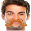 Amscan 39012205 Fun Felt Mustache Party Costume, Orange view 2