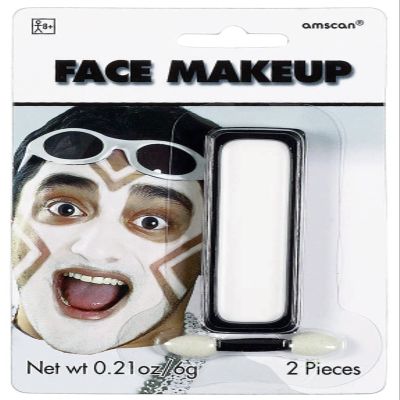 White Face Makeup - 0.21 oz (Pack Of 1) - Suitable For Parties & Performances