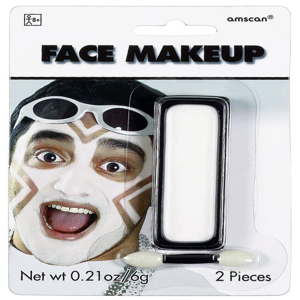 White Face Makeup - 0.21 oz (Pack Of 1) - Suitable For Parties & Performances