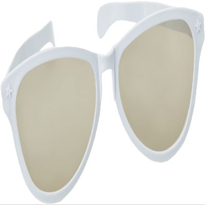 Amscan 259769.08 White Jumbo Glasses, 1ct