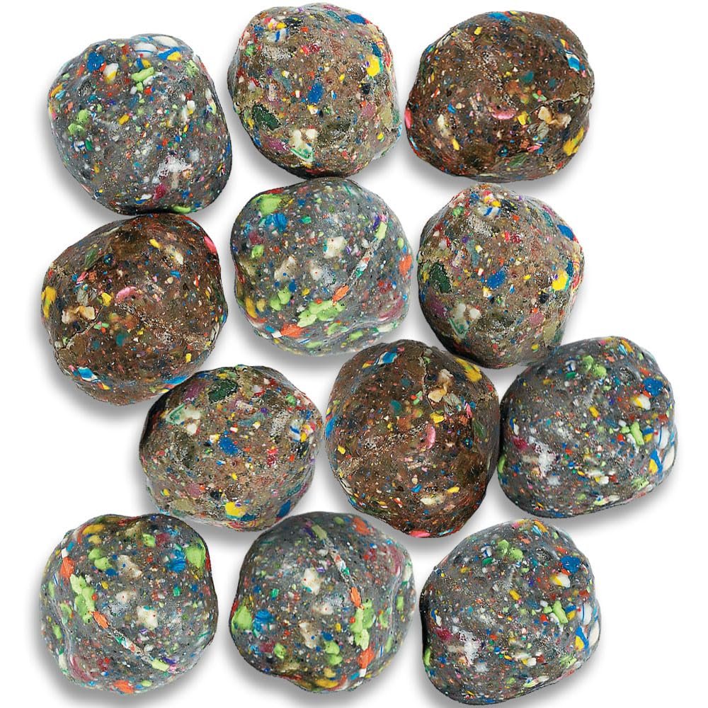 Fun Express Rubber Rock Bouncing Balls - (12 Pieces.) Rubber. 1 1/2" (38mm)