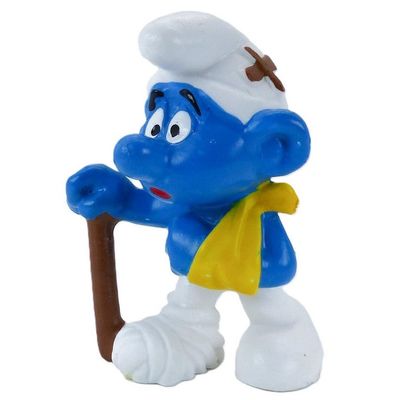 Smurf Smurf Schleich Injury Crutches 20097 PVC Mini Figure suma-fetto