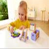 Hape Wooden Doll House Furniture Baby's Room Set with Baby| Pretend Playset for Kids Wooden Dollhouse view 3