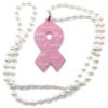 Cancer Pink Ribbon Mardi Gras Bead Necklace Awareness view 1