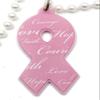 Cancer Pink Ribbon Mardi Gras Bead Necklace Awareness view 2