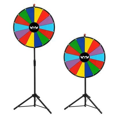 MegaBrand 24" Color Dry Erase Clicker Prize Wheel 14 Slot with Tripod