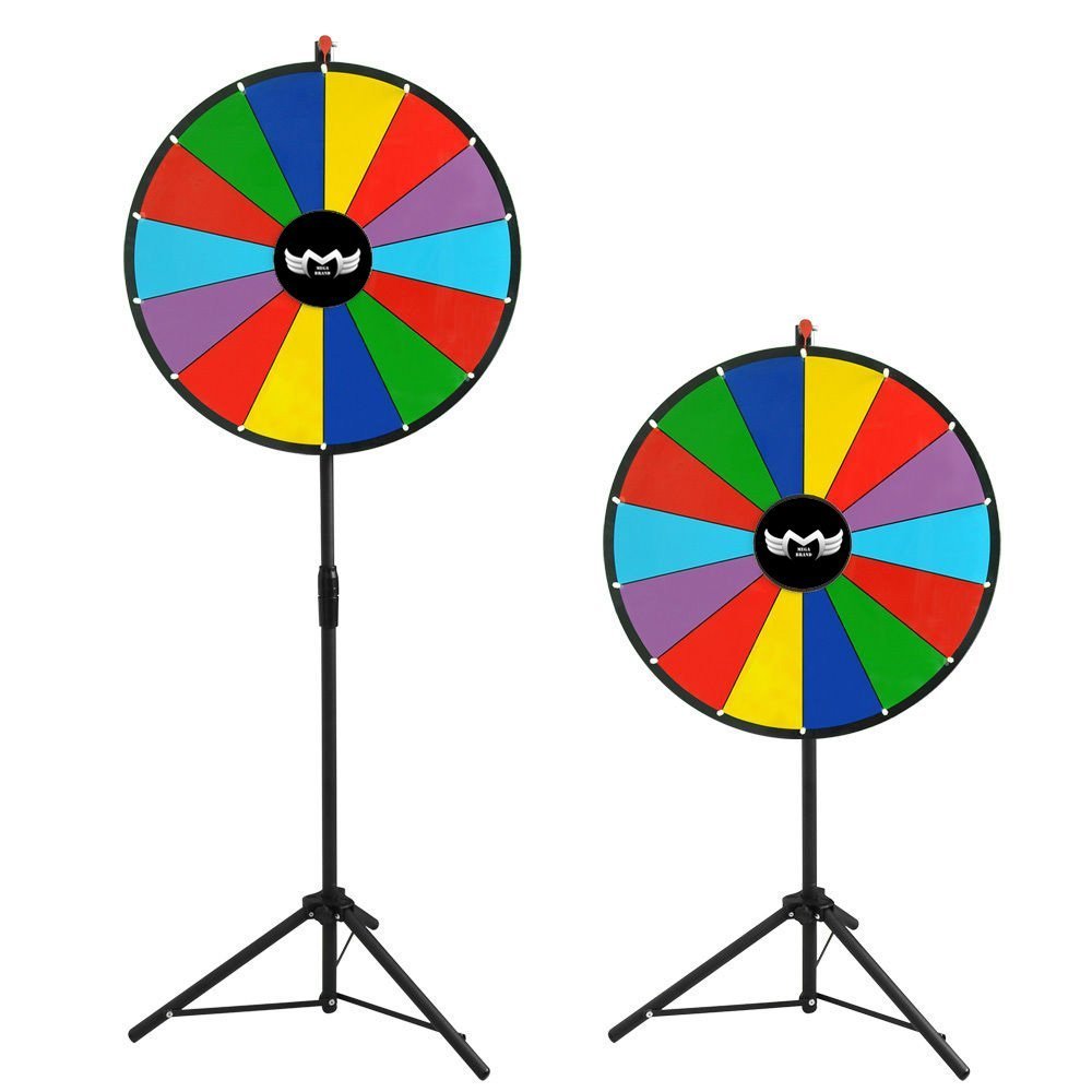 MegaBrand 24" Color Dry Erase Clicker Prize Wheel 14 Slot with Tripod