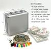 CHH Double 12 Numeral Pro Size Mexican Train & Chicken Domino Set  Aluminum Carrying Case  Complete Set with Plastic Hub, Train Markers, and Chicken Foot Markers view 3