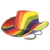 Bristol Novelty Multicolor Cowboy Hat, 1 Pc. - Vibrant Rainbow Design, Perfect Accessory for Festivals, Parties, Festivals, Pride, & Everyday Fashion view 1