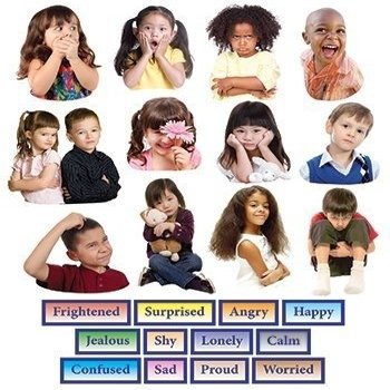 Little Folk Visuals Emotions Precut Felt Pieces, 24 Pieces Set