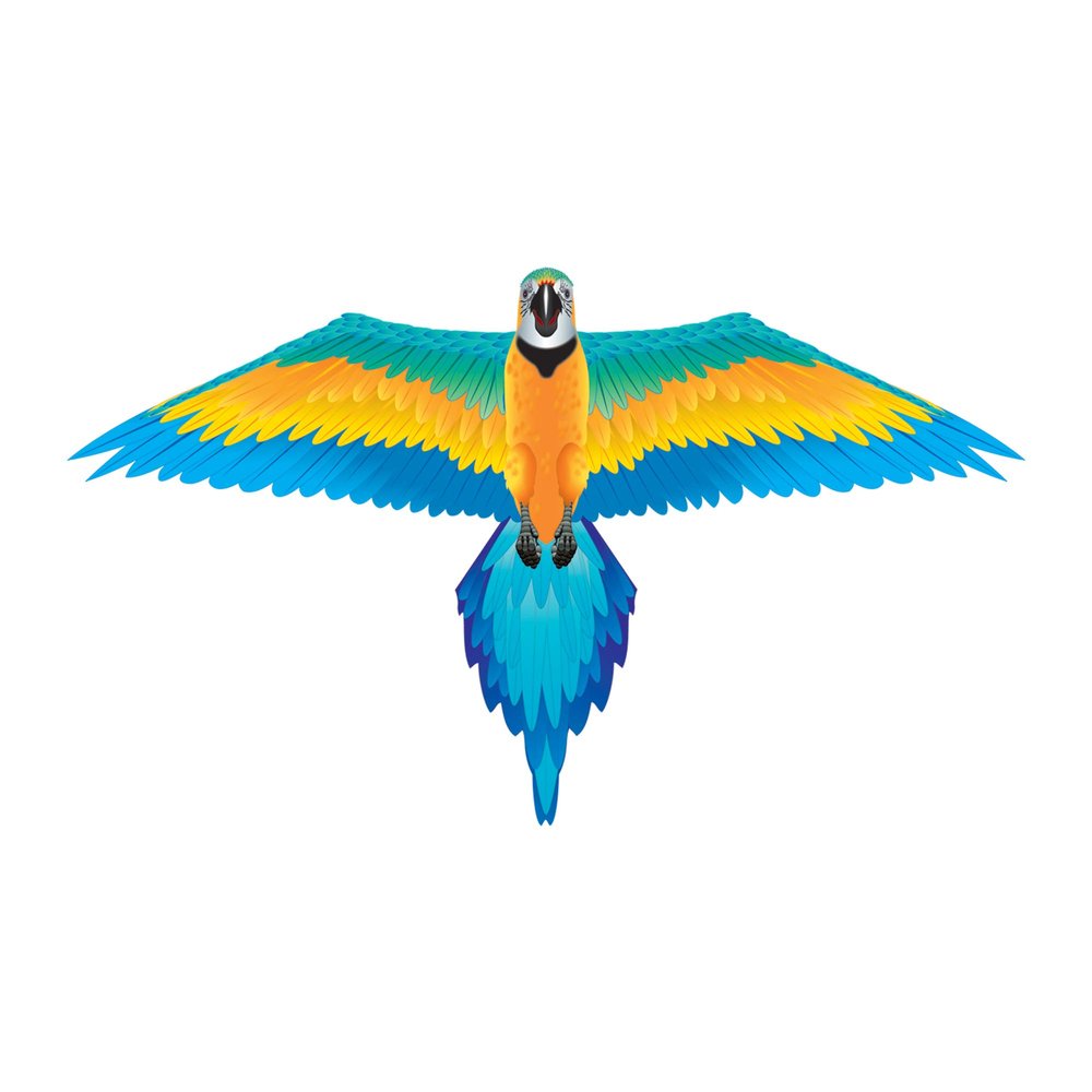 WindNSun Rainforest Nylon Kite, Macaw, 60 Inches Wide