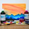 Handy Art Washable Liquid Watercolor, Orange, 8 oz Bottle, Dye-Based Color, Easy to Dilute with Water, Ready to Use Concentrated Paint, Certified Safe & AP Non-Toxic, Made in USA view 2